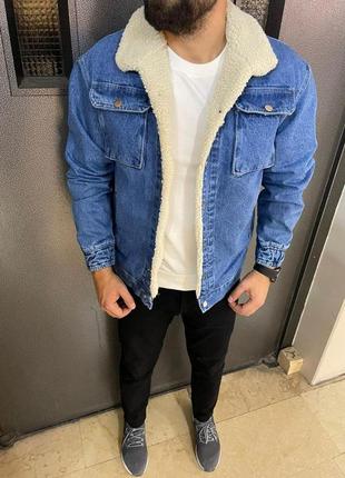 Куртка мужская джинсовая утепленная "denim agr" темно-синяя