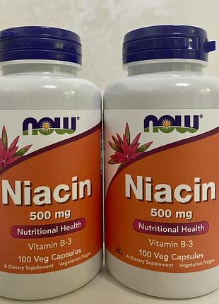 Now foods, ніацин, 500 мг, 100 шт вітамін в3