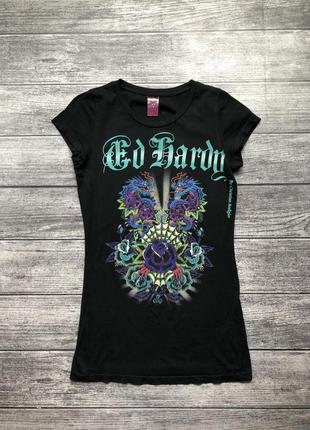 Оригинальная, женская футболка ed hardy