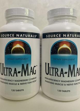 Source naturals, ultra-mag, комплекс із магнієм, 120 шт