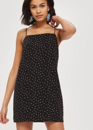 Стильное платье- комбинация в горшок/платье в бельевом стиле /slip dress topshop в идеале2 фото