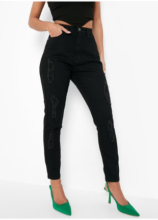 Стильні стрейтчиві джинси рванки boohoo2 фото