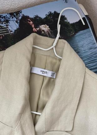 🤎идеальный льняной двубортный пиджак от mango, премиальных коллекций suit🤤очень красивый и стильный4 фото