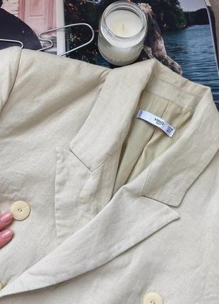 🤎идеальный льняной двубортный пиджак от mango, премиальных коллекций suit🤤очень красивый и стильный6 фото
