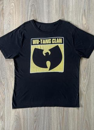 Мужская хлопковая футболка с реп принтом мерч wu tang clan