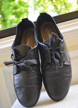Кожаные туфли мокасины дерби полуботинки tamaris р. 40 26,3 см3 фото