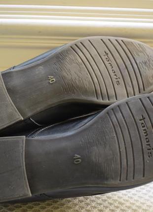 Кожаные туфли мокасины дерби полуботинки tamaris р. 40 26,3 см4 фото