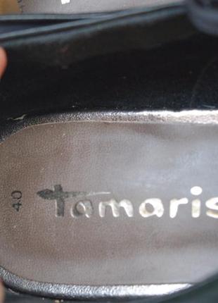Кожаные туфли мокасины дерби полуботинки tamaris р. 40 26,3 см5 фото