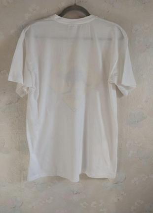 Мужская белая футболка b&amp;c 48р.l, хлопок2 фото
