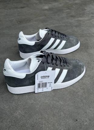 Жіночі сірі замшеві кеди adidas gazelle 🆕 кеди адидас газель