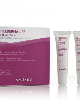 Сесдерма fillderma бальзам для збільшення об'єму губ sesderma fillderma lips lip volumizer, 6+6мл
