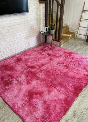 Хутряні ворсисті килимки травка  200х230 см із довгим ворсом1 фото
