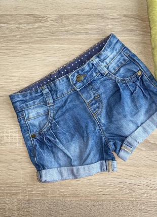 Красивые джинсовые шортики на 18-24 мес5 фото