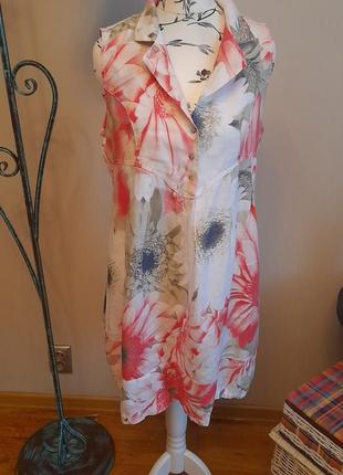 Сукня плаття 100% льон сарафан італія