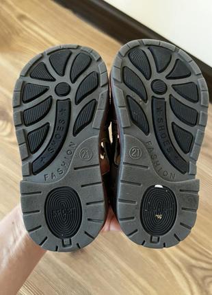 Босоножки сандалии коричневые, 21 размер, 13 см5 фото