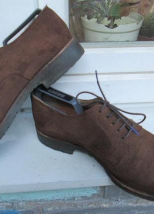 Замшевые туфли "moreschi ".  43 р. ( 28.5 см). италия.8 фото