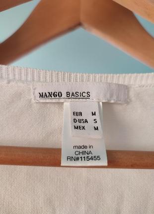 Кардиган mango basics, классический белый женский2 фото