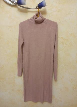 Платье гольф в рубчик