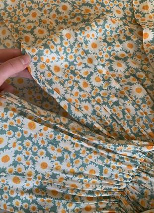 Платье сарафан миди на резинке в цветочек5 фото