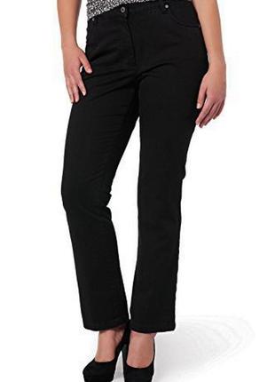 Новые джинсы батал прямые черные *ulla popken* uk34 пояс 140-150см
