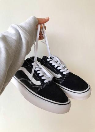 Чоловічі кросівки кеди vans old skool black/white6 фото