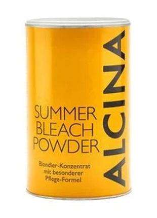 Знебарвлювальна пудра alcina summer bleach powder з ароматом кокоса, 500 г