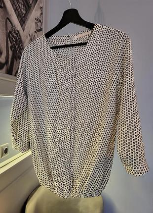 Блуза рубашка свитшот на резинке принт легкая лето весна осень6 фото