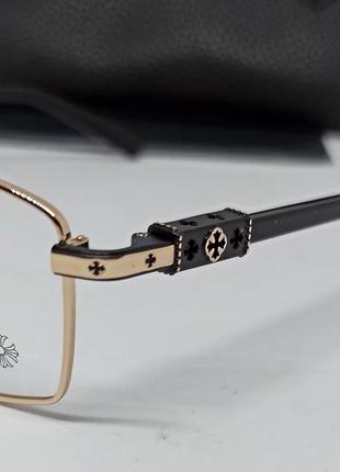 Chrome hearts titanium очки имиждевые оправа для очков золотистая титановая3 фото