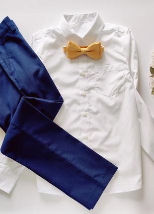 Нова біла сорочка з довгим рукавом та штани  артикул: 15871