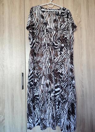 Легкое натуральное платье платья размер 56-58-601 фото