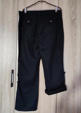 Класні чорни брюки льон + бавовна штани бриджі бриджи розмір 48-50-525 фото