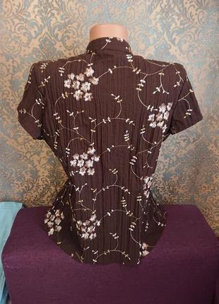 Красивая женская блуза с вышивкой в китайском стиле р.46/48 блузка4 фото