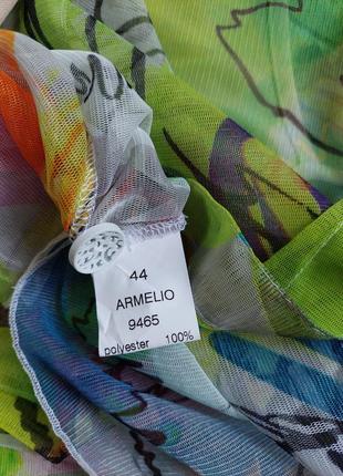Яркая итальянская блуза-сетка quattro (размер 42-44)9 фото