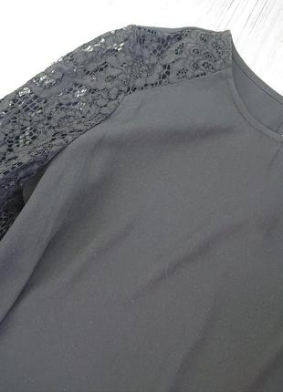 Красивая женская черная блуза с расклешонными рукавами р.44/46 блузка5 фото