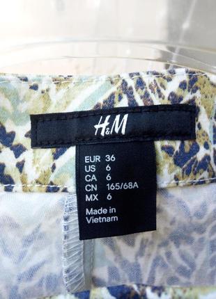 Котонові стрейч зелені оливкові шорти принт коттон від h&m6 фото