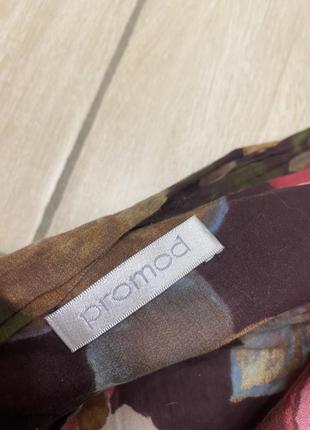 Экстравагантная юбка из марлёвки на широкой баске на подкладке promod m5 фото