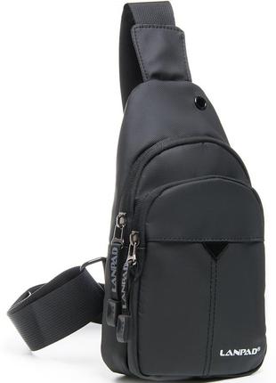 Небольшая мужская нагрудная сумка, слинг lanpad черная