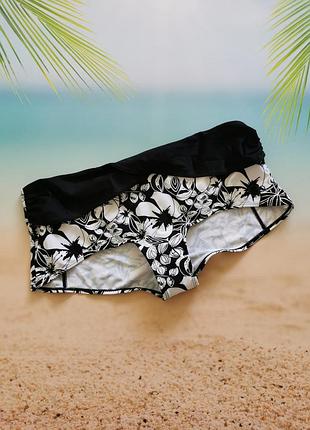 Черно-белые плавки-шортики