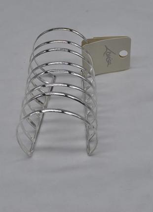 Широкий серебристый браслет брендовая бижутерия1 фото