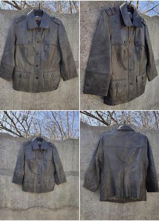 Тренч/пальто из кожи ягнёнка yessica c&a плащ куртка на пуговицах8 фото