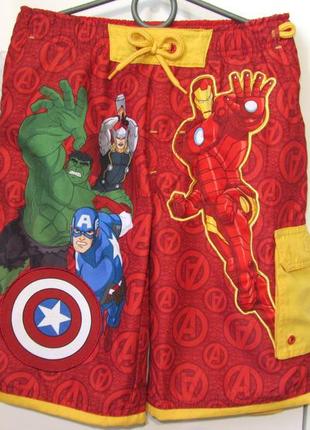 Крутой набор для мальчика 7-8 лет 128 супергерои халк spider-man: пляжные шорты и футболка5 фото