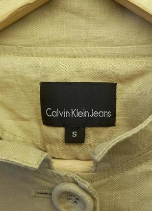 Винтажная льняная бежевая куртка сафари calvin klein винтаж 90х 2000х y2k burberry dior s8 фото