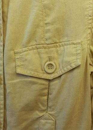 Винтажная льняная бежевая куртка сафари calvin klein винтаж 90х 2000х y2k burberry dior s4 фото