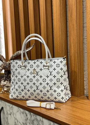 Сумка белая женская в стиле louis vuitton сумка луи витон