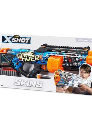 Швидкострільний бластер x-shot skins last stand game over (16 патронів), 36518a