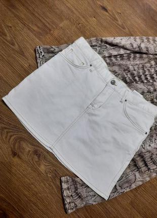 Белая джинсовая мини  юбка  gap3 фото