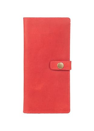 Ергономічний шкіряний тревел-кейс червоного кольору