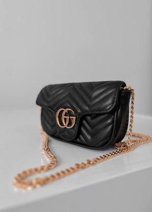 Сумочка женская gucci marmont red black