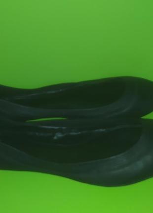 Кожаные чёрные туфли балетки bronx, 427 фото