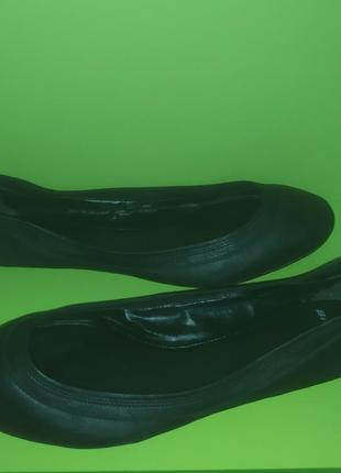 Кожаные чёрные туфли балетки bronx, 426 фото